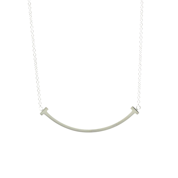 Tiffany Tiffany T Smile Small Necklace White Gold (18K) No Stone WomenMen Fa...